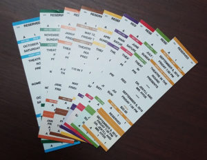 Photo of fanned-out tickets