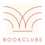 BOOKCLUBS logo with minimal lines signifying a book.